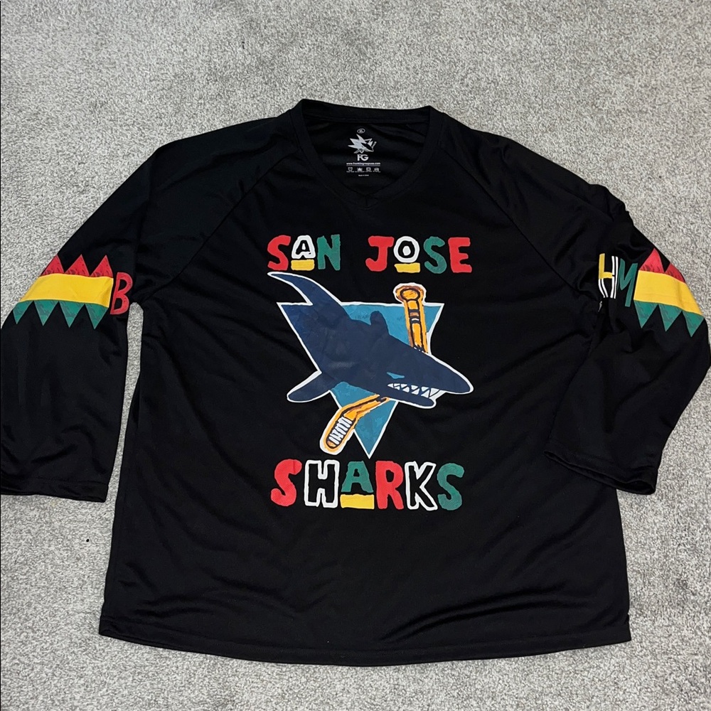 San Jose SJ Sharks Black History Month Hockey Jersey 2022 SGA Adult X-Large XL